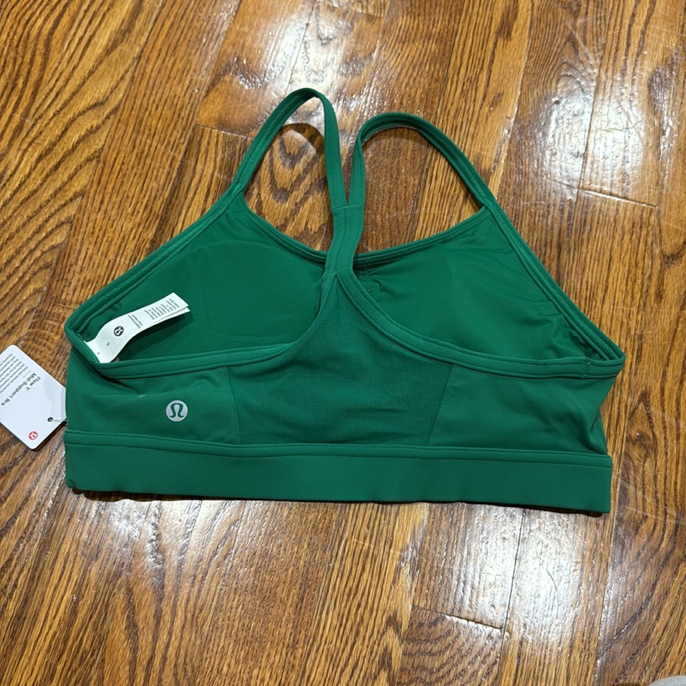 Women’s lululemon flow y mid support sports bra green size 8 - Picture 4 of 5
